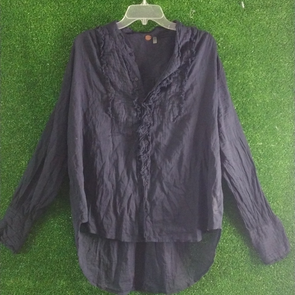 Free people one long sleeve sheer blouse